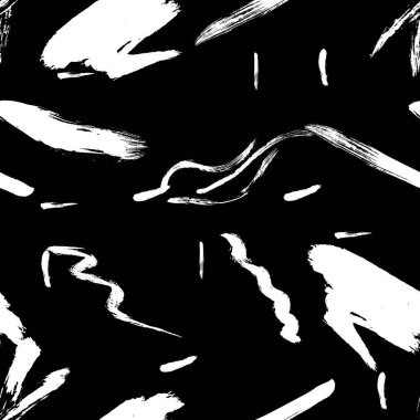 Seamless modeli el fırça darbeleri ile çekilmiş. Soyut darbeleri illüstrasyon vektör.