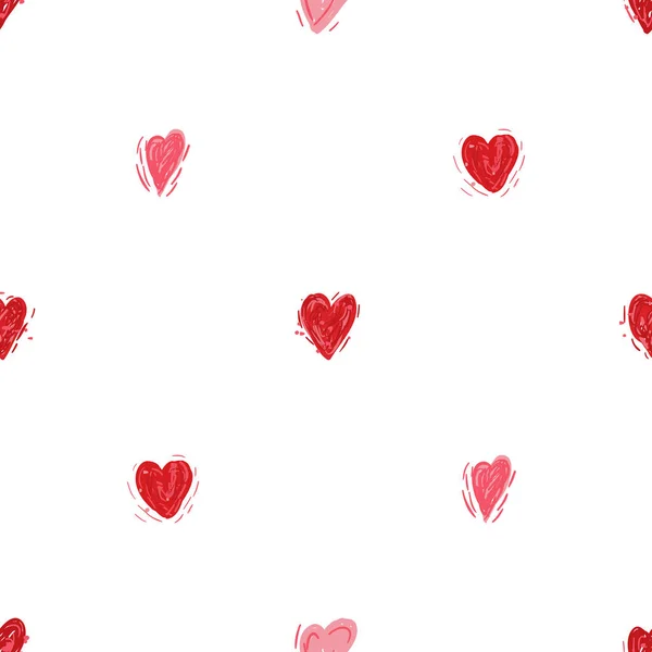 Patrón sin costuras con corazones. Día de San Valentín Antecedentes — Vector de stock