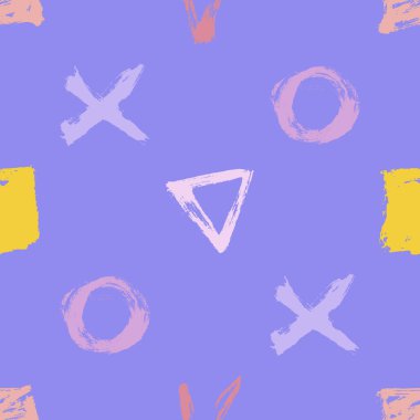 Dikişsiz el desen soyut şekilleri ile çekilmiş