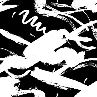 Seamless modeli el fırça darbeleri ile çekilmiş. Soyut darbeleri illüstrasyon vektör.