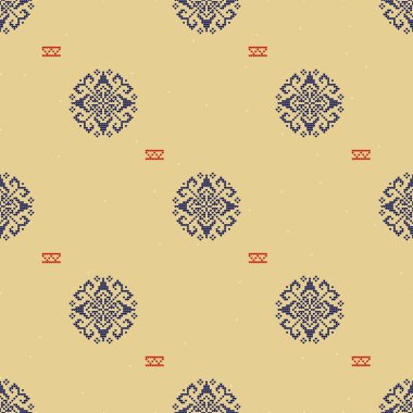 Geleneksel Norveç tarzı örgü modeli sorunsuz. Etnik arka plan.