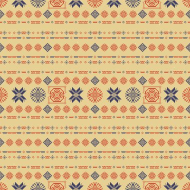 Geleneksel Norveç tarzı örgü modeli sorunsuz. Etnik arka plan.