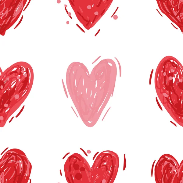 Απρόσκοπτη μοτίβο με καρδιές. Φόντο ημέρας του Αγίου Βαλεντίνου — Διανυσματικό Αρχείο