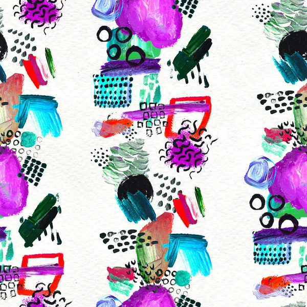 Seamless pattern made by hand drawn paint strokes.