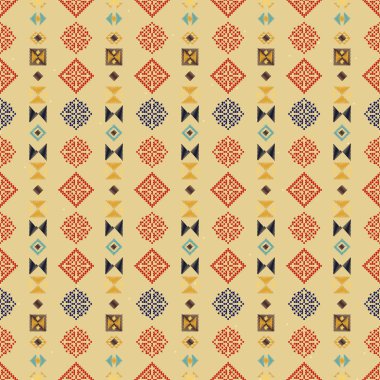 Geleneksel Norveç tarzı örgü modeli sorunsuz. Etnik arka plan.