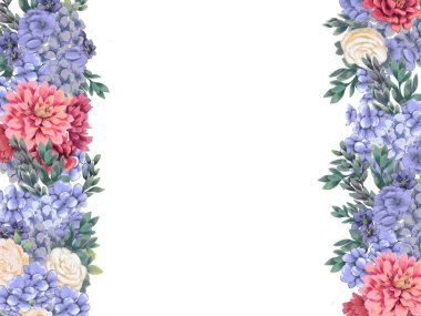 Tasarım için çiçek sınırı Tarih kartlarını, davetiyeleri, posterleri kaydet