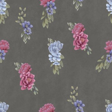 Çiçeksiz suluboya desen. El boyaması çiçekler, tebrik kartı şablonu veya ambalaj kağıdı