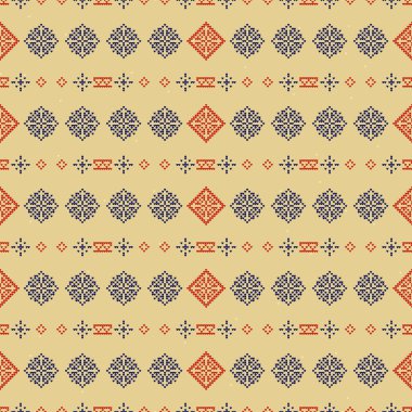 Geleneksel Norveç tarzı örgü modeli sorunsuz. Etnik arka plan.