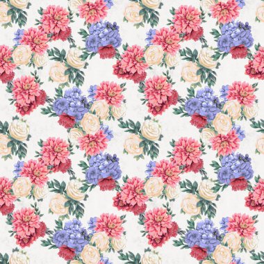 Çiçeksiz suluboya desen. El boyaması çiçekler, tebrik kartı şablonu veya ambalaj kağıdı