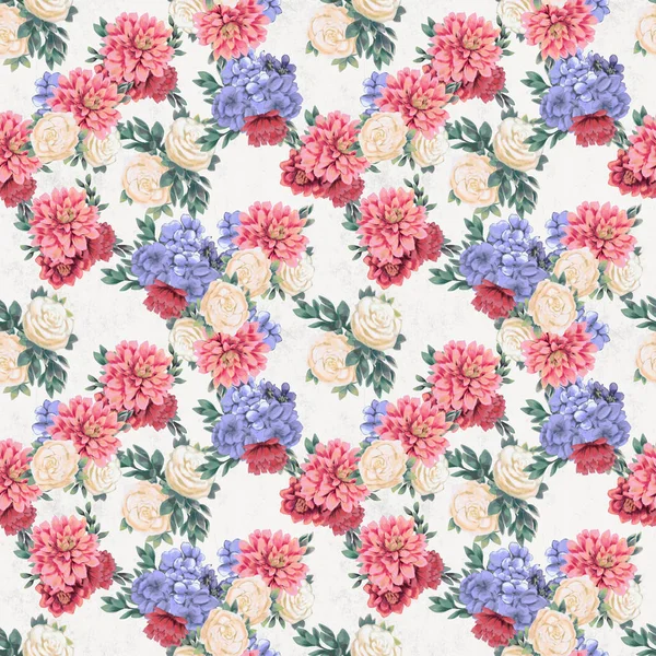 Çiçeksiz suluboya desen. El boyaması çiçekler, tebrik kartı şablonu veya ambalaj kağıdı