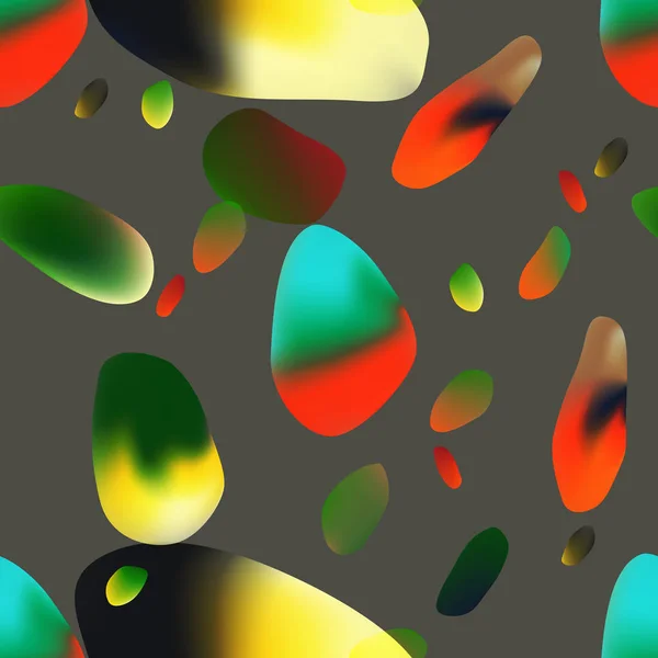 Vector naadloze patroon. Achtergrond met abstracte kleurrijke vormen. — Stockvector