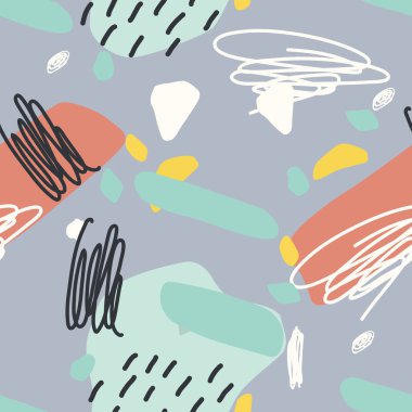 Vektör seamless modeli. Fırça darbeleri ile arka plan.