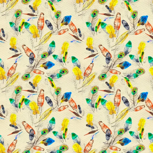 Suluboya tüyleri pürüzsüz desen. Elle boyanmış doku