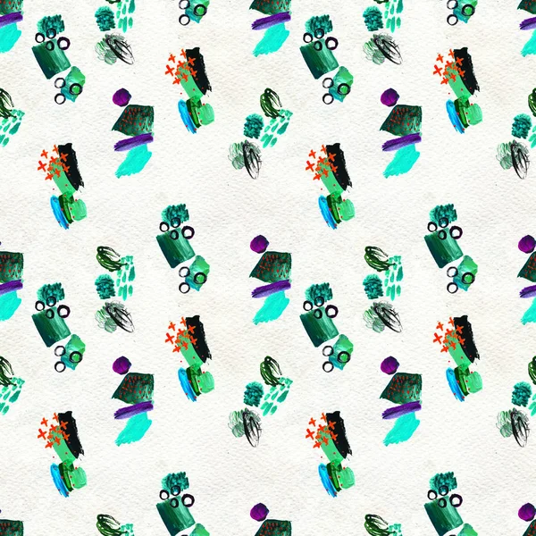 Seamless pattern made by hand drawn paint strokes. — Stock Photo, Image