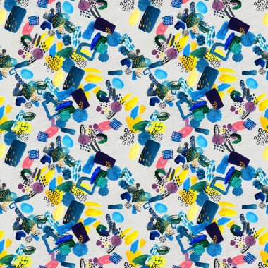 Elle çizilmiş boya darbeleriyle kusursuz desen..