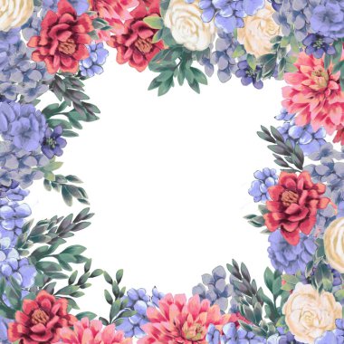 Tasarım için çiçek çerçevesi tarih kartlarını, davetiyeleri, posterleri ve doğum günü süslemelerini kaydet