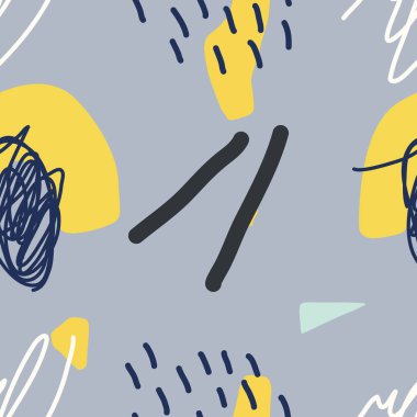 Vektör seamless modeli. Fırça darbeleri ile arka plan.