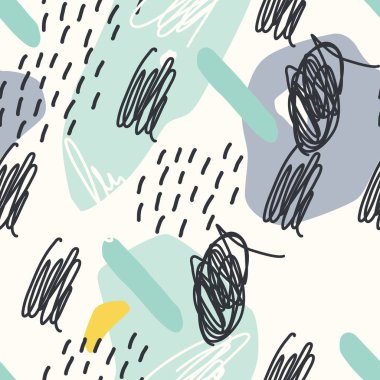 Vektör seamless modeli. Fırça darbeleri ile arka plan.