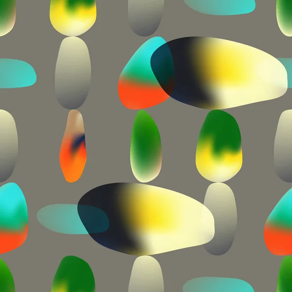 Vektor sømløst mønster. Bakgrunn med abstrakte fargerike former . – stockvektor