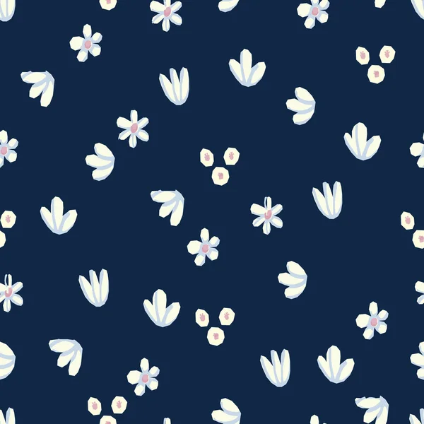 Patrón sin costura Diseño floral vectorial. Impresión romántica de fondo para telas y fondos de pantalla . — Archivo Imágenes Vectoriales