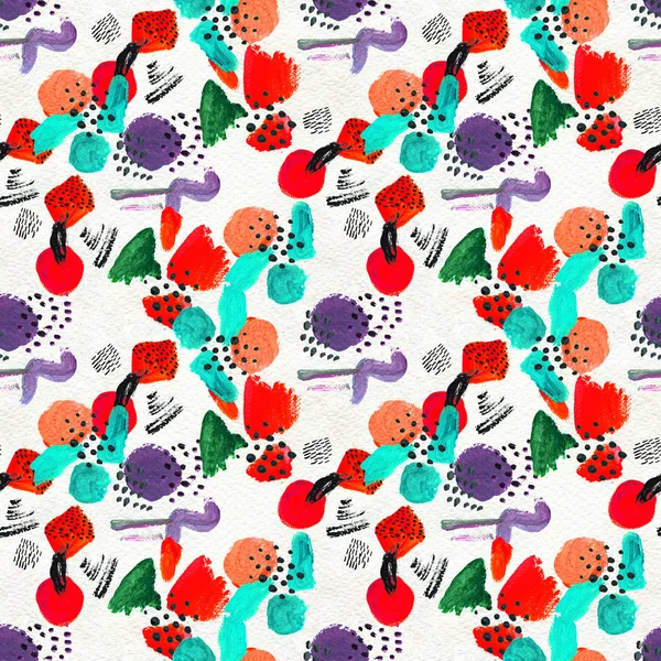 Seamless pattern made by hand drawn paint strokes. — Stock Photo, Image