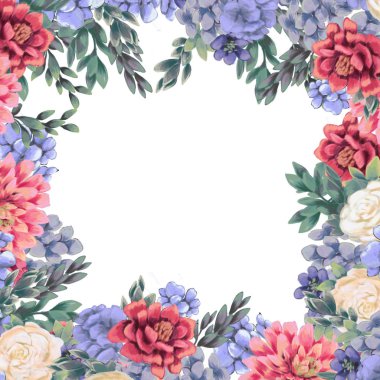 Tasarım için çiçek çerçevesi tarih kartlarını, davetiyeleri, posterleri ve doğum günü süslemelerini kaydet