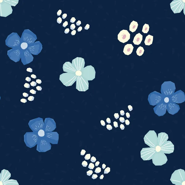 Padrão sem costura Vector design floral. Impressão de fundo romântico para tecidos e papéis de parede . — Vetor de Stock