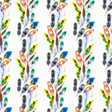 Suluboya tüyleri pürüzsüz desen. Elle boyanmış doku