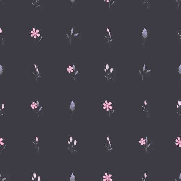 Nahtloser Muster-Vektor-Blumenmuster mit Rosen. Romantischer Hintergrunddruck — Stockvektor