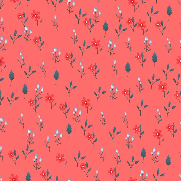 Padrão sem costura Vector design floral com rosas. Impressão de fundo romântica —  Vetores de Stock