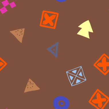 Kusursuz etnik şablon. Kabile vektörü soyut arkaplan