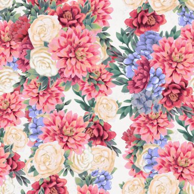 Çiçeksiz suluboya desen. El boyaması çiçekler, tebrik kartı şablonu veya ambalaj kağıdı