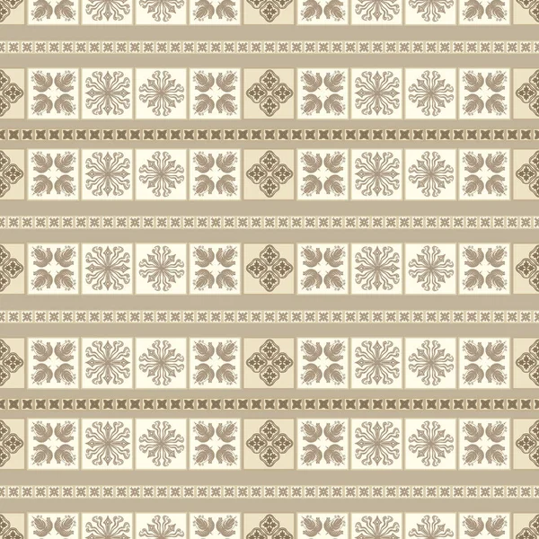 Vector patrón de baldosas de cerámica, mosaico abstracto, ornamento sin costuras — Vector de stock