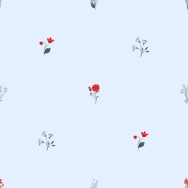 Padrão sem costura Vector design floral com rosas. Impressão de fundo romântica —  Vetores de Stock