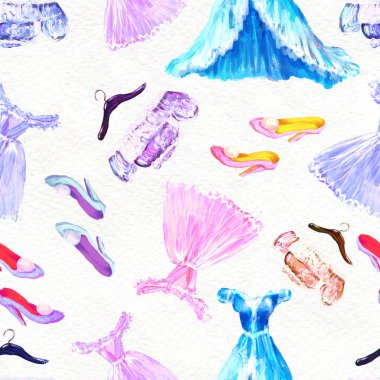 Moda kusursuz bir model. Suluboya el çizimi arkaplan