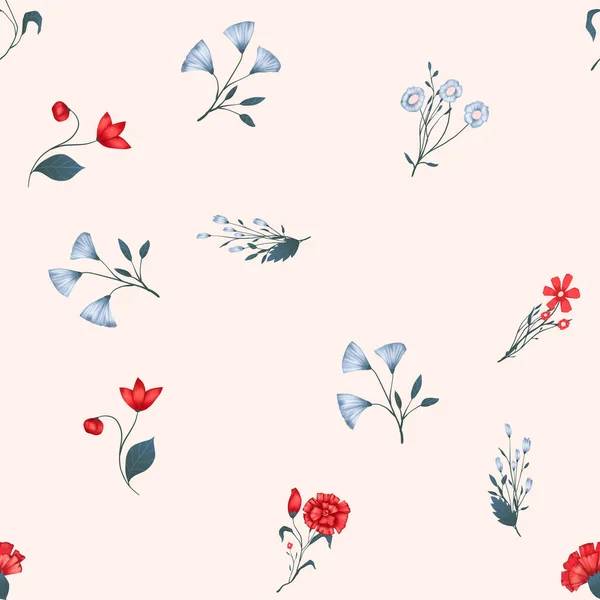 Patrón sin costuras Diseño floral vectorial con rosas. Impresión romántica de fondo — Archivo Imágenes Vectoriales