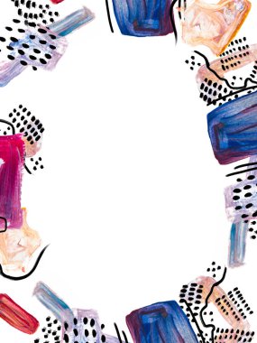 Metnin için el çizilmiş sınır ve yer.