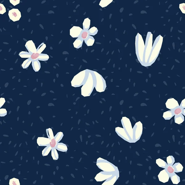 Sömlös mönster vektor Blomsterdesign. Romantiskt bakgrunds tryck för tyger och tapeter. — Stock vektor