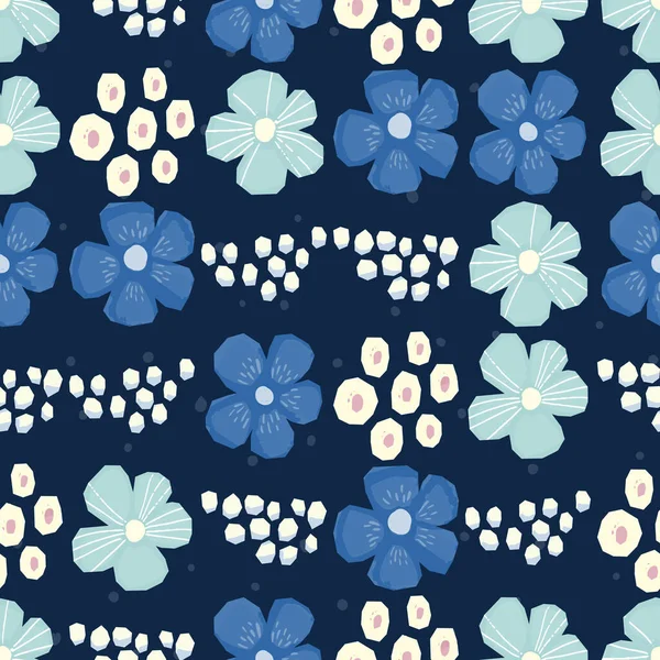 Patrón sin costura Diseño floral vectorial. Impresión romántica de fondo para telas y fondos de pantalla . — Archivo Imágenes Vectoriales