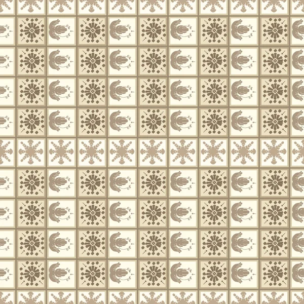 矢量瓷砖图案,抽象马赛克,无缝装饰 — 图库矢量图片
