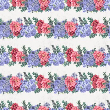 Çiçeksiz suluboya desen. El boyaması çiçekler, tebrik kartı şablonu veya ambalaj kağıdı