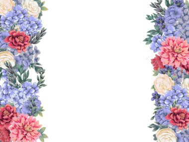 Tasarım için çiçek sınırı Tarih kartlarını, davetiyeleri, posterleri kaydet