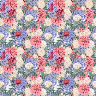 Çiçeksiz suluboya desen. El boyaması çiçekler, tebrik kartı şablonu veya ambalaj kağıdı