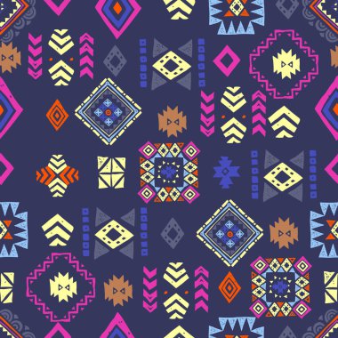 Kusursuz etnik şablon. Kabile vektörü soyut arkaplan