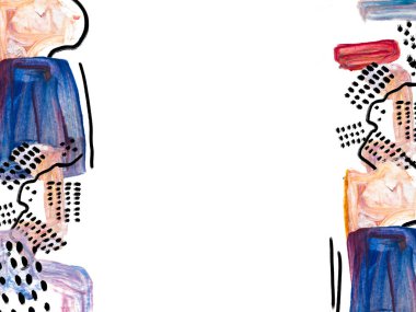 Metnin için el çizilmiş sınır ve yer.