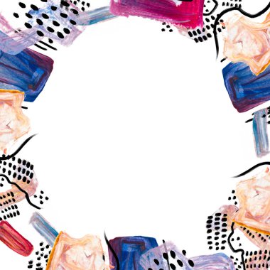 Metnin için el çizilmiş sınır ve yer.