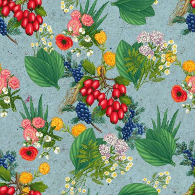 El yapımı şifalı bitkiler pürüzsüz. Şifalı bitkiler kağıt üzerine çizim yapıyor..