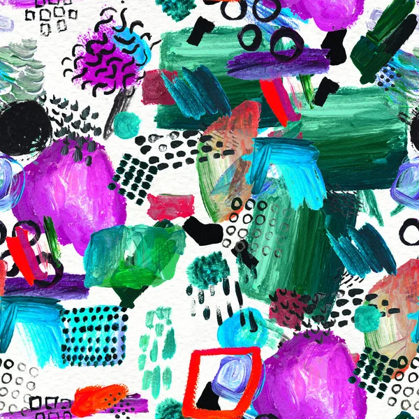Seamless pattern made by hand drawn paint strokes.