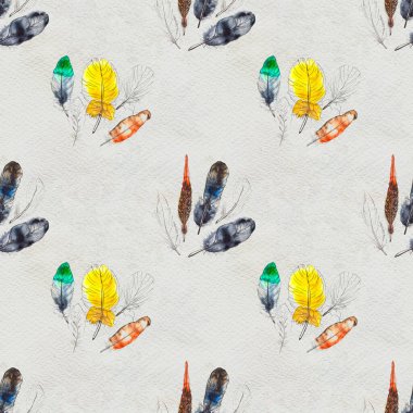 Suluboya tüyleri pürüzsüz desen. Elle boyanmış doku