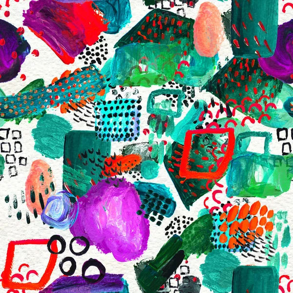Seamless pattern made by hand drawn paint strokes.